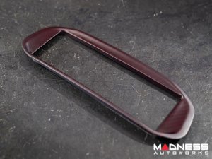 Alfa Romeo 4C Carbon Fiber Radio Cover Frame - Dark Red Candy